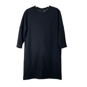Uniqlo boxy sheath wool blend dress Size XS‎ black